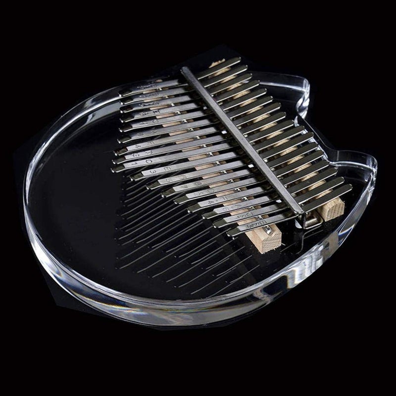 Koldot Clear Kalimba 17 Keys Engraved With Notes Cat Shaped Thumb Piano Solid Finger Piano Clear Body Cute Crystal Acrylic Kalimba With Tuning Hammer Hard Case Gifts - Image 4
